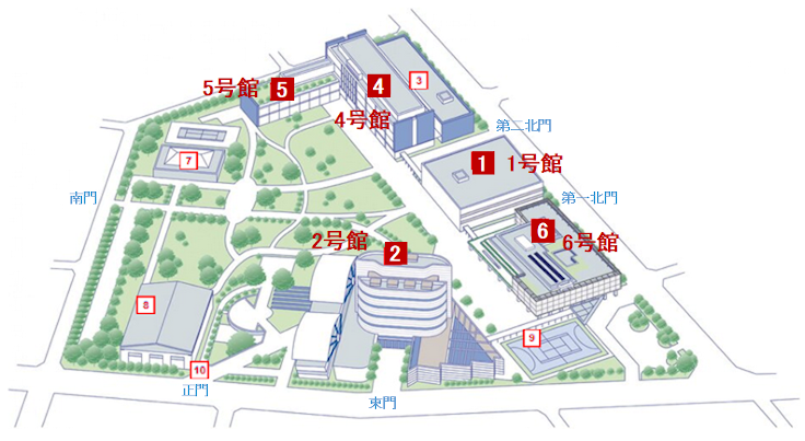 日野キャンパス構内図