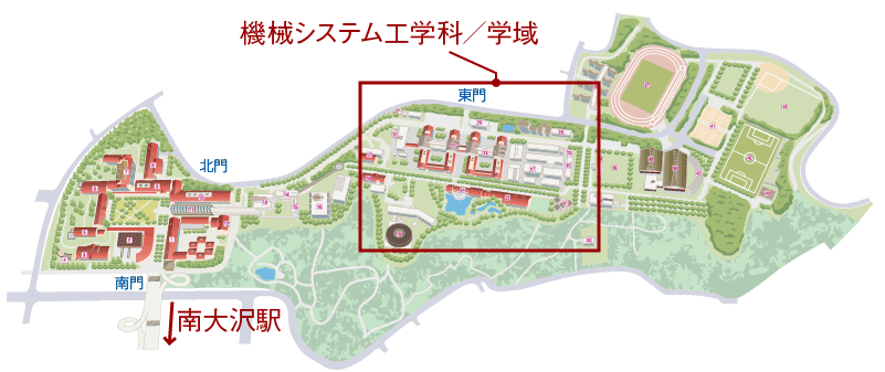 南大沢キャンパス全図